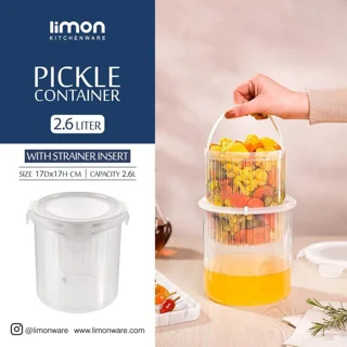 ظرف نگهدارنده زیتون و خیارشور ۲.۶ لیتر لیمون کد ۲۴۲۸
