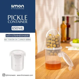 ظرف نگهدارنده زیتون و خیارشور ۶۵۰ میلی‌لیتر لیمون کد ۲۴۳۰