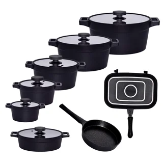 سرویس پخت و پز ۱۵ پارچه یونیک گرانیتی کد ۸۵۲۰